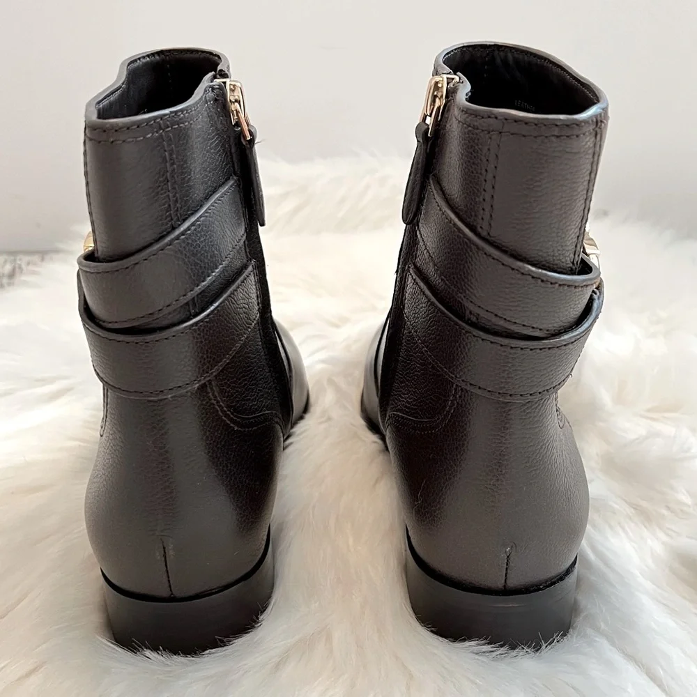 NEW Tory Burch Gemini Link Brown Leather Boots